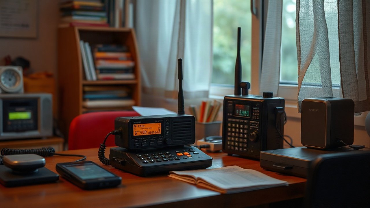 Portable emergency radio pack with receiver, batteries and written emergency contacts