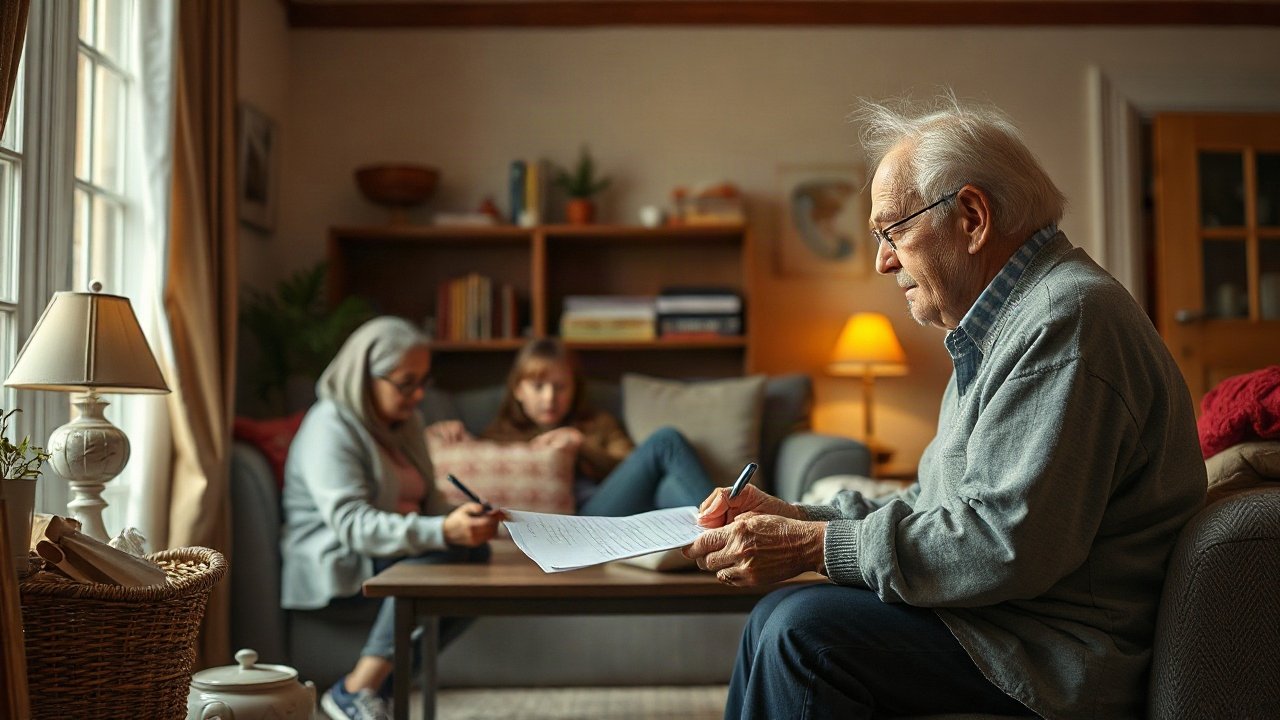 Family disaster checklist for an older relative including medication, documents and welfare contacts