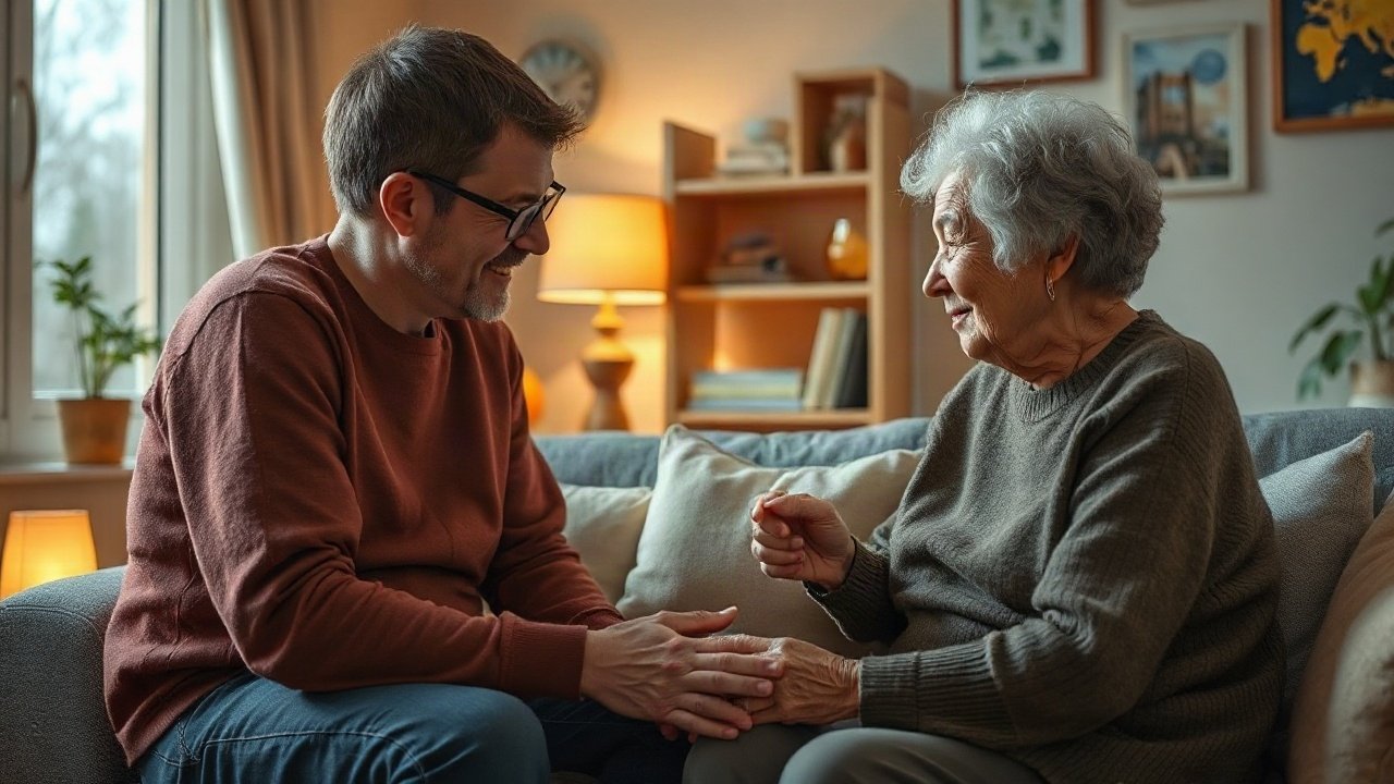 A power-cut plan for an older relative shown in a practical real-world context