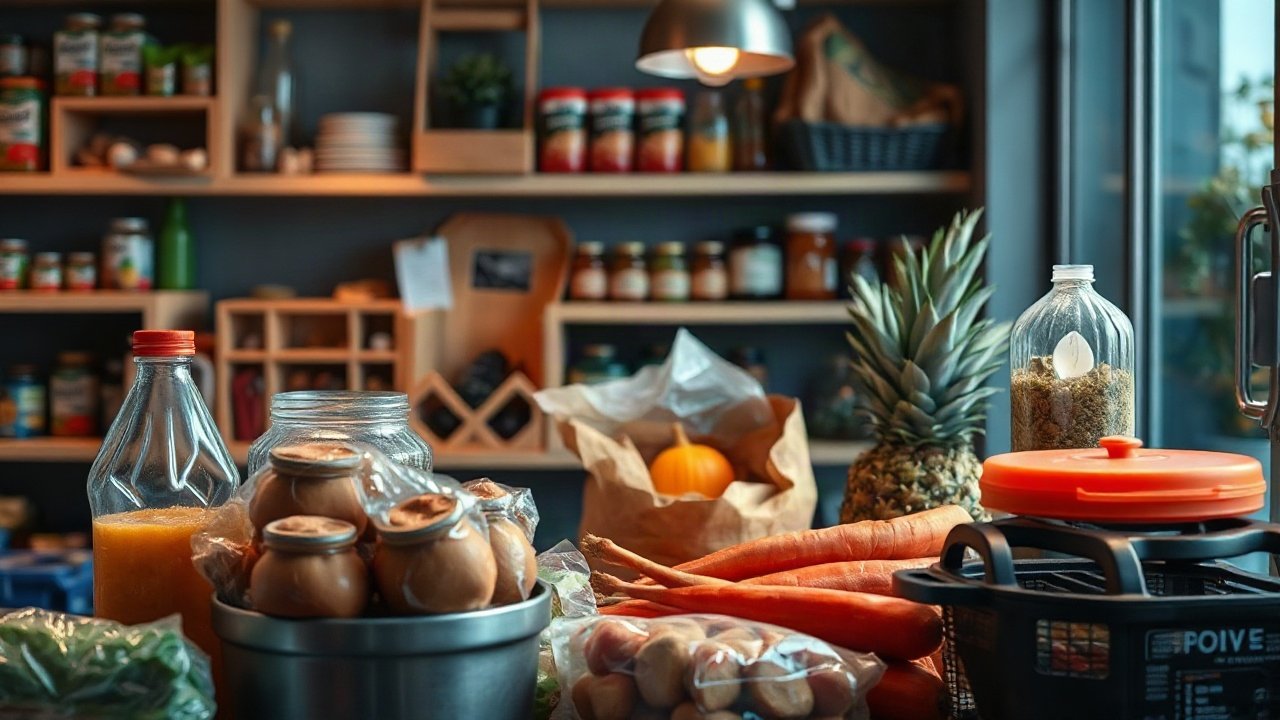 Low-cost emergency food planning shown in a practical real-world risk or preparedness context