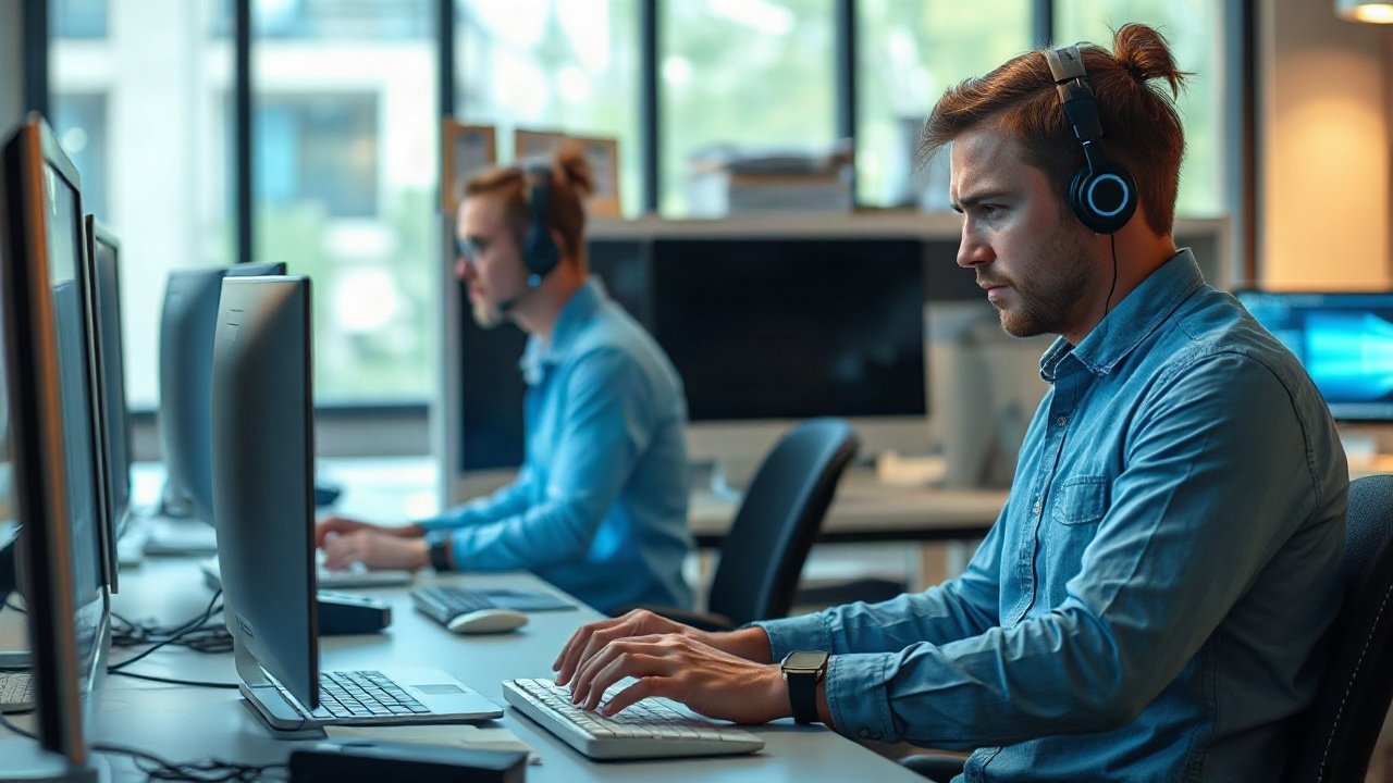 Cybersecurity, cloud, data and AI engineers supervising automated technology systems