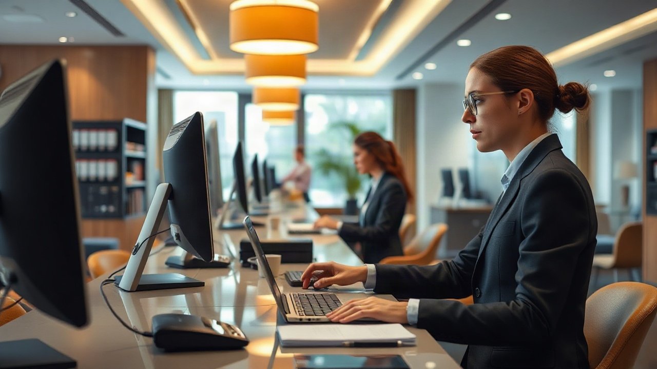Hotel Receptionists using AI-assisted tools while handling role-specific work