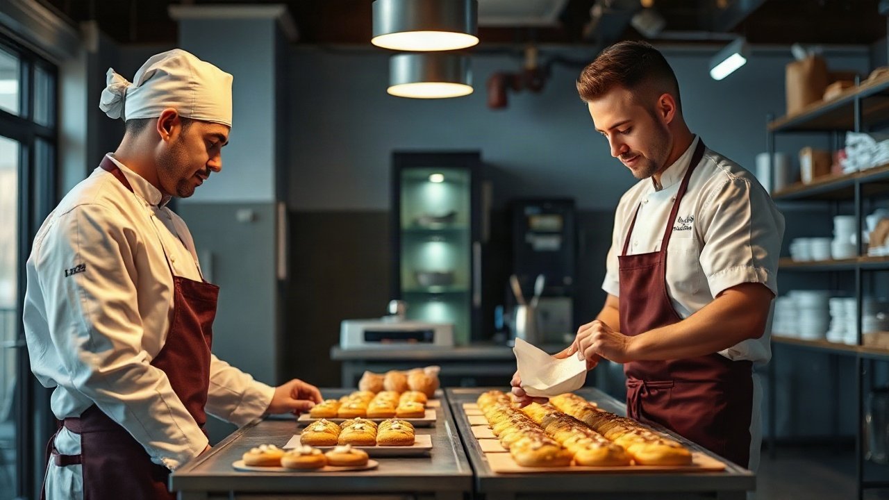 Pastry Chefs using AI-assisted tools while handling real-world work