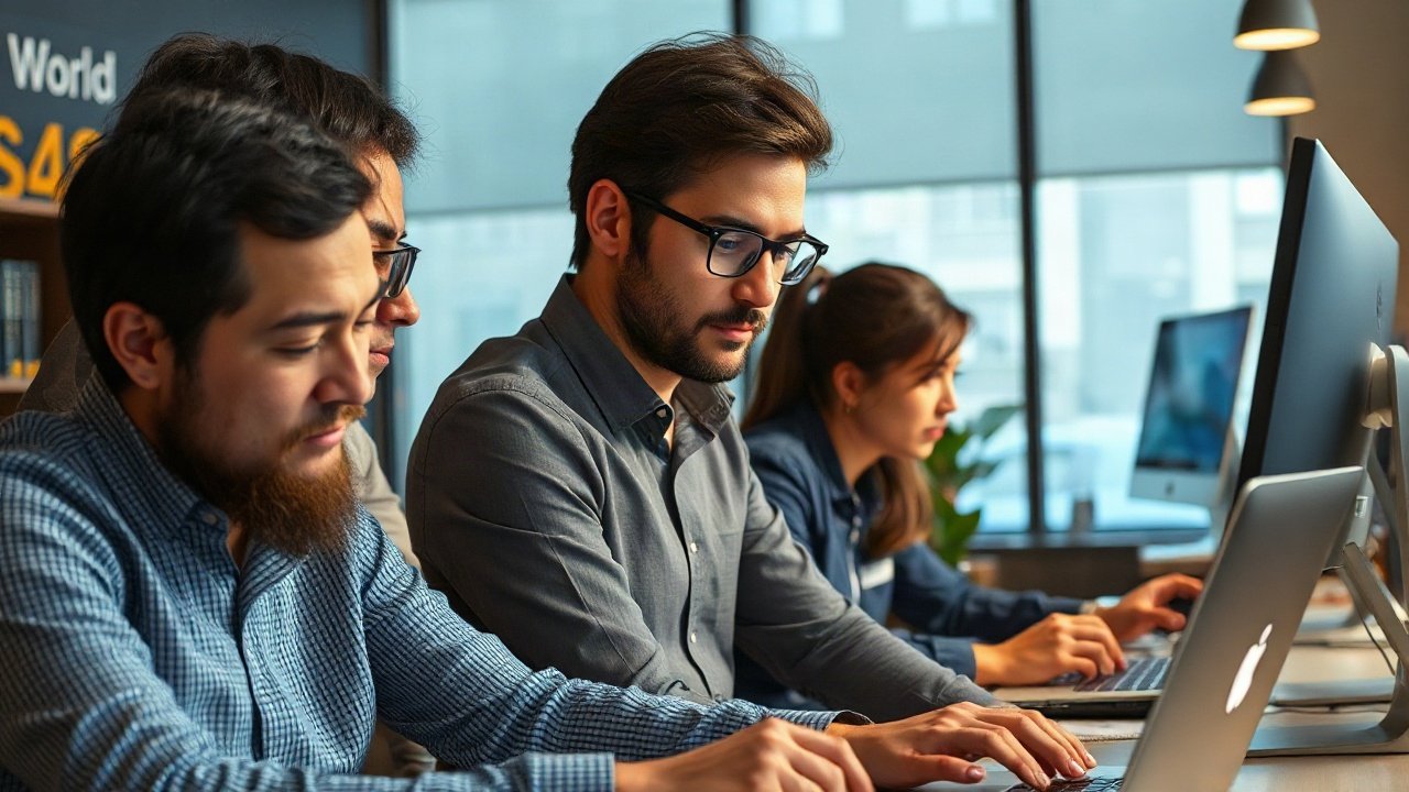 Sales professional reviewing AI-generated prospect research before a client meeting
