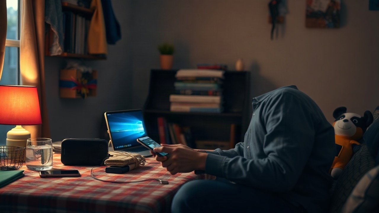Using a power bank in an emergency kit shown in a practical real-world context