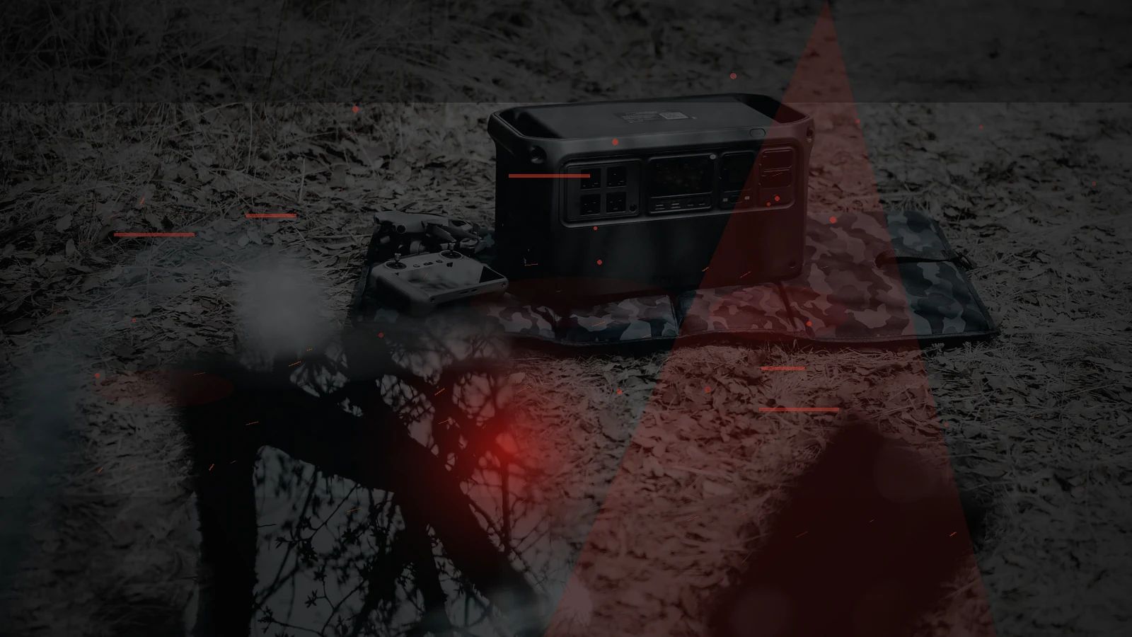 A portable power station staged as an emergency household backup source during a blackout